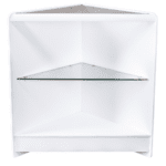 Economy Corner Unit for Shop Counter – White