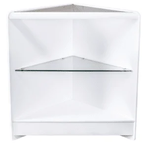 Economy Corner Unit for Shop Counter – White
