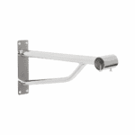 Chrome projection bracket for 25mm tube, wall-mounted heavy-duty support arm