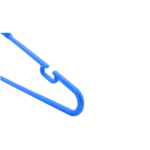 Blue Plastic Hangers Shoulder Notches