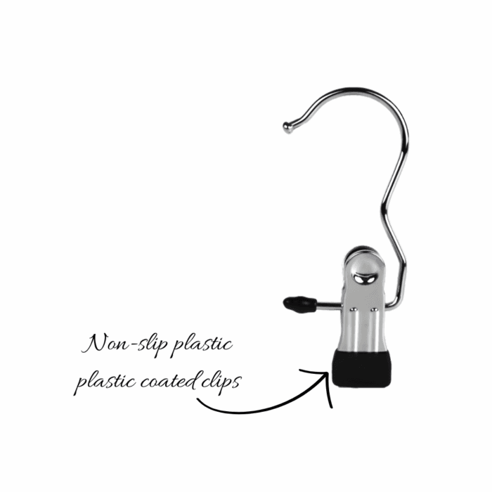 Chrome Metal Non-Slip Single Clip Hangers