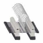 Chrome Metal Adjustable Non-Slip Double Clip Hangers – 12cm