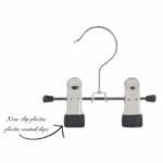 Chrome Metal Adjustable Non-Slip Double Clip Hangers – 12cm