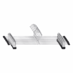 Chrome Metal Adjustable Non-Slip Double Clip Hangers – 40cm