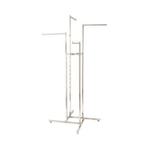Chrome Display Stand – 4 Straight Arms Clothes Rail