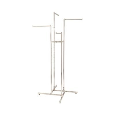 Chrome Display Stand – 4 Straight Arms Clothes Rail