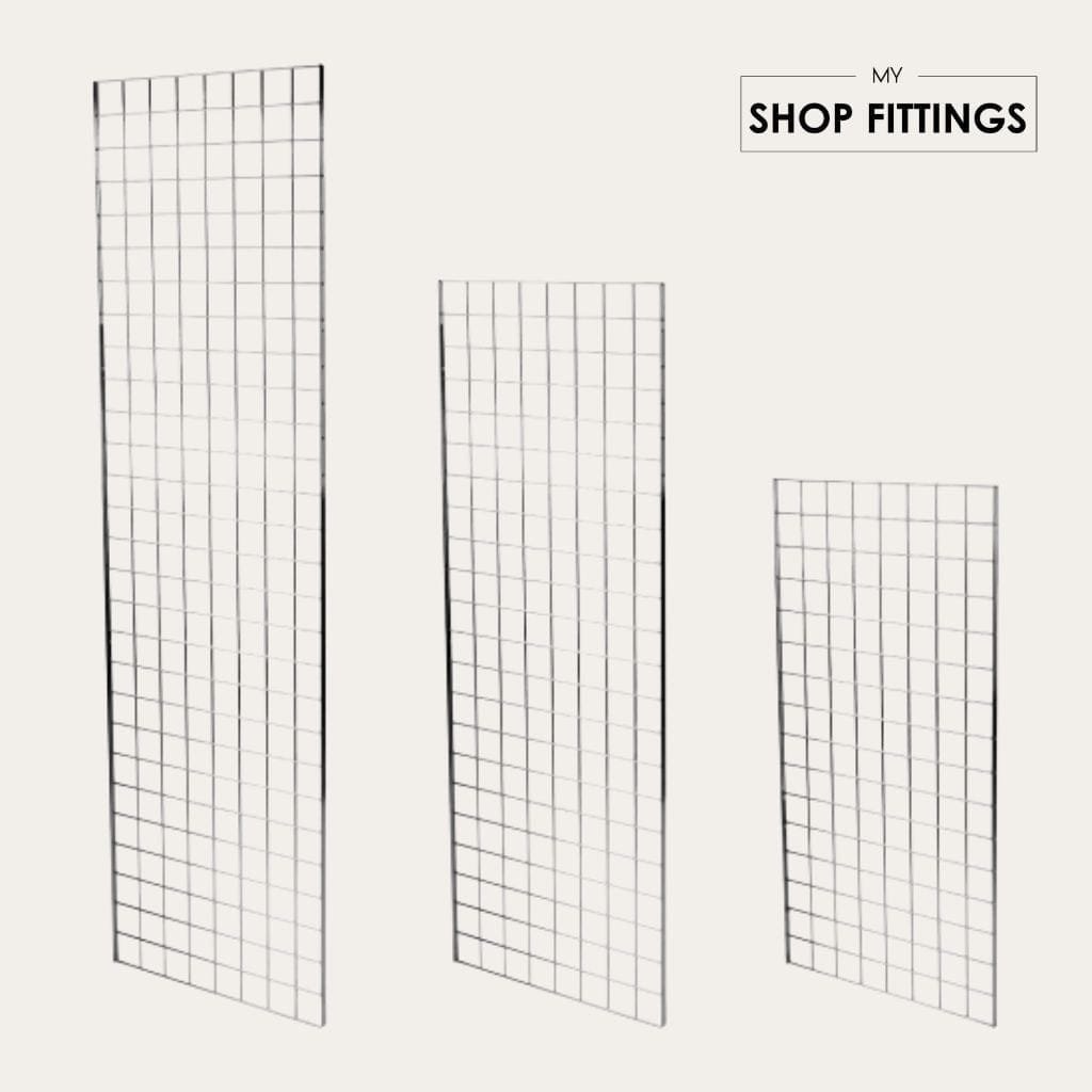 CFF Freestanding Black Grid Panels With Legs – Extra Heavy Duty Meshwall For Retail Display