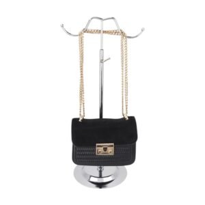 chrome hand bag display stand