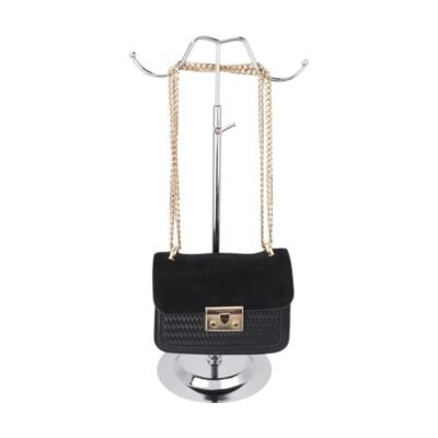 chrome hand bag display stand