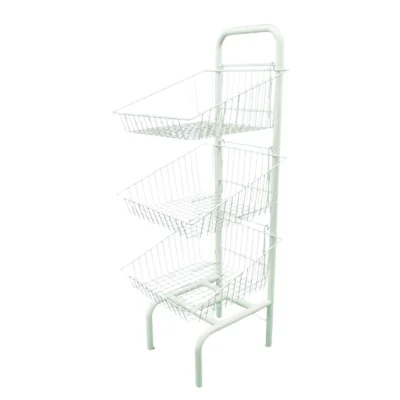 3 Tier Basket Stand Zinc – 48cmx48cmx78cm