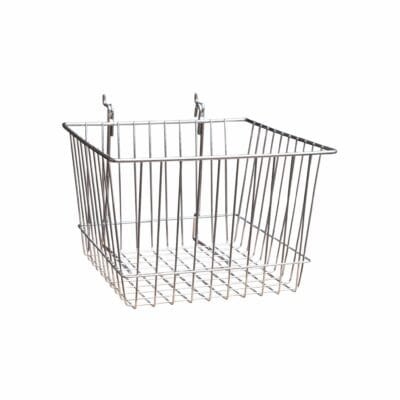 Multipurpose Basket Display For Slatwall & Gridwall Mesh – W300 x D300 x H200 mm