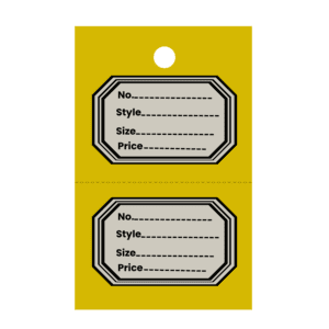 40x63mm Unstrung Perforated Stock Ticket Yellow-box 1000