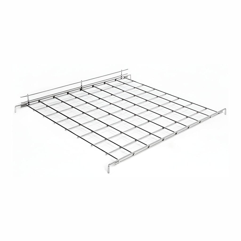 Shelf Net Panel Front Lipped Shelf For Gridwall Mesh Panels | Chrome Wire Shelf 610 X ...