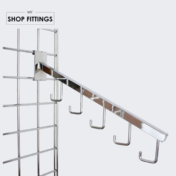 FIVE HOOK WATERFALL ARM FOR MESH PANEL(GRID PANEL) My ShopFittings