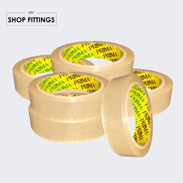 Buy Prima Clear 1″ inch Parcel Packing Tape 24mm X 66M My