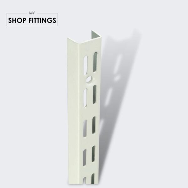 Heavy Duty Twin Slot Upright 1980mm-White - My ShopFittings