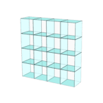 Cube 16 Glass Display