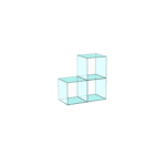 Cube 3 Stepped Glass Display