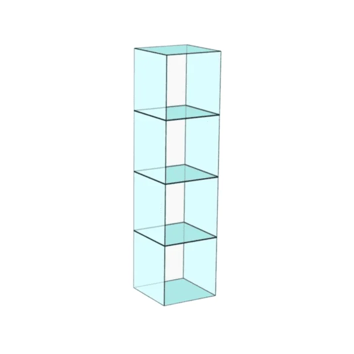 Cube 4 Tower Glass Display