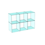 Cube 6 Glass Display 3 wide x 2 high