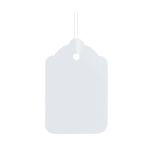 Strung Tag 73x45mm