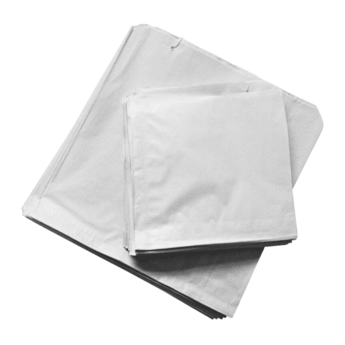 White Sulphite Paper Bags Strung 5"x5"-Pk 1000