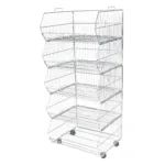 Wire Dump Basket Zinc – 48cmx48cmx78cm