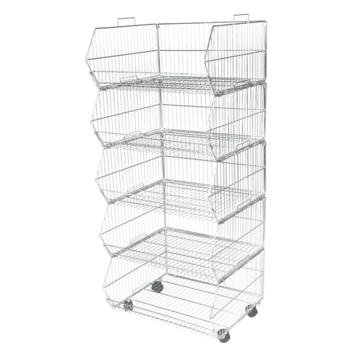 Wire Dump Basket Zinc – 48cmx48cmx78cm