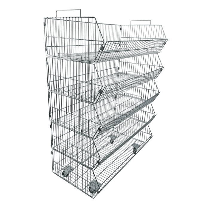 Wire Dump Basket Zinc – 48cmx48cmx78cm