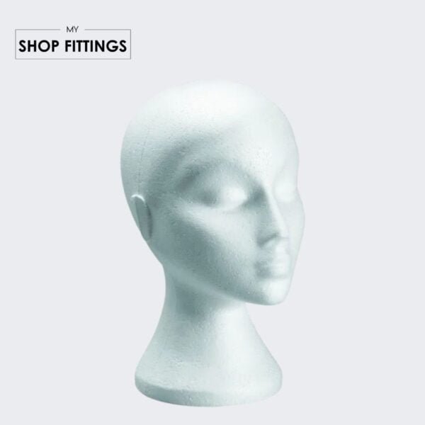 Polystyrene Female Display Mannequin Head Dummy Wig Stand My ShopFittings