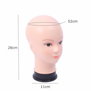 Durable Plastic Tall Dummy Female Head Display