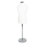 Male Display Bust With Chrome Base and Neck