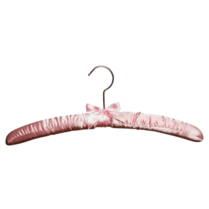 Pale Pink Satin Padded Clothes Hangers (Box Of 100)