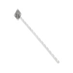 Wall Fixing Notched Arm Chrome