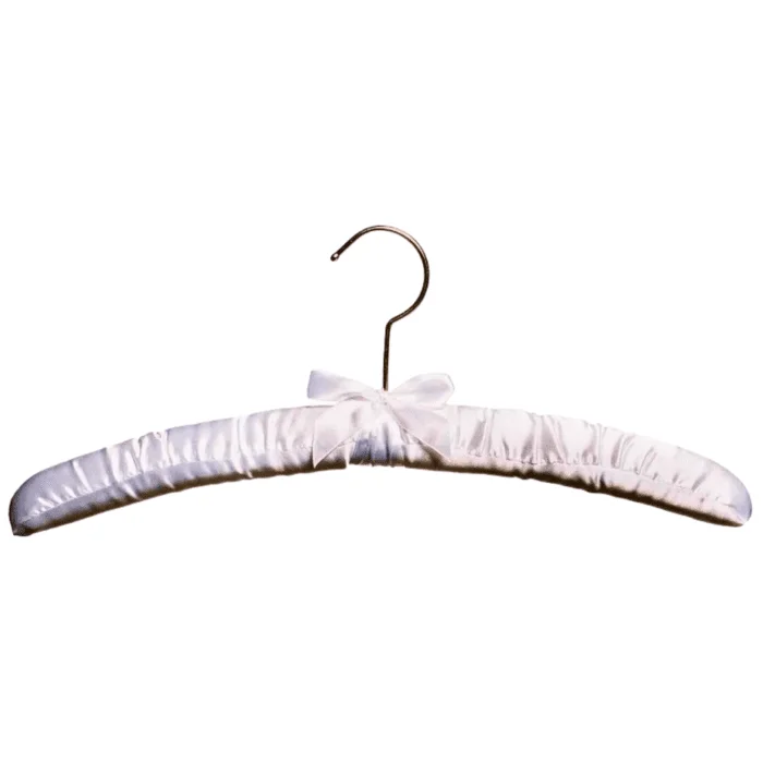 White Satin Padded Clothes Hangers (Box Of 100)