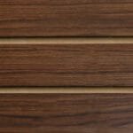 Walnut Slatwall Board Panels 18mm MDF with 100mm centres for retail displays
