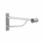 Chrome projection bracket for 32mm tube wall-mounted support arm.