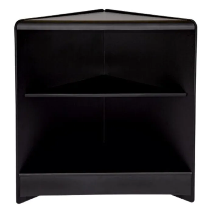 Open Corner Counter With Shelf - Black