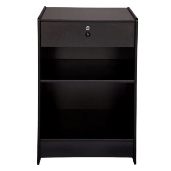 Till Block With Lock - 600 x 600 x 900mm - Black