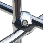 Pole / Rail Tri Clamp, Tubing Ball 3 Tubes Connector for 25mm Tube