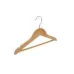 Natural Children's Wooden Clothes Hangers with Trouser Bar and Shoulder Notches