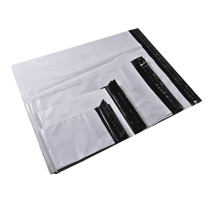 6"x9" White Grey Mailing Bags - 50 Microns