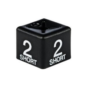 '2 Short' White on Black Size Cubes