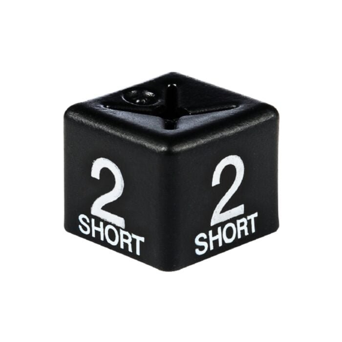 '2 Short' White on Black Size Cubes