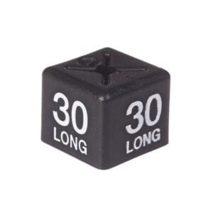 '30 Long' Menswear Size Cubes - White on Black