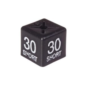 '30 Short' Menswear Size Cubes - White on Black