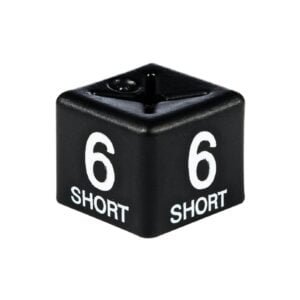 '6 Short' White on Black Size Cubes