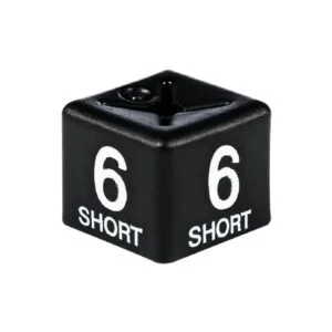 White on Black Size Cubes '6 short'