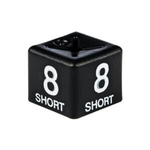 '8 Short' White on Black Size Cubes