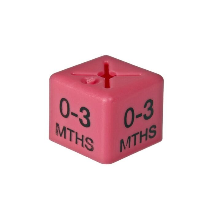 'Age 0-3m' Size Cubes - Pink